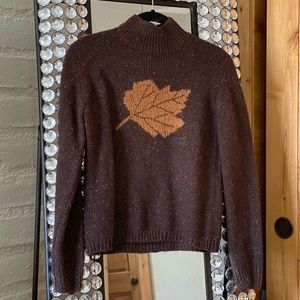 Brown Mock Neck Sweater